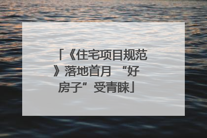 《住宅项目规范》落地首月 “好房子”受青睐