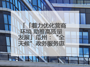 「着力优化营商环境 助推高质量发展」瓜州：“全天候”政务服务惠企便民