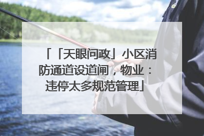 「天眼问政」小区消防通道设道闸，物业：违停太多规范管理
