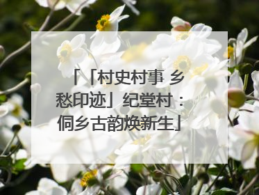 「村史村事 乡愁印迹」纪堂村：侗乡古韵焕新生