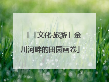 「文化·旅游」金川河畔的田园画卷