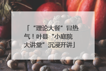 “理论大餐”冒热气！叶县“小庭院 大讲堂”沉浸开讲