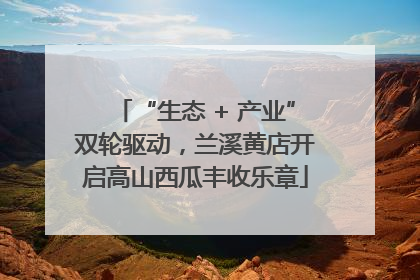 “生态 + 产业”双轮驱动，兰溪黄店开启高山西瓜丰收乐章