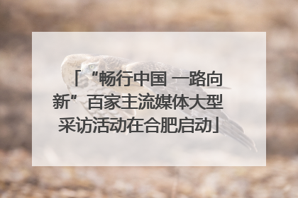 “畅行中国 一路向新”百家主流媒体大型采访活动在合肥启动