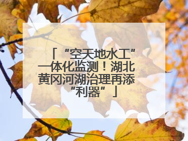 “空天地水工”一体化监测！湖北黄冈河湖治理再添“利器”