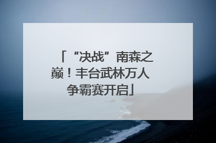 “决战”南森之巅！丰台武林万人争霸赛开启