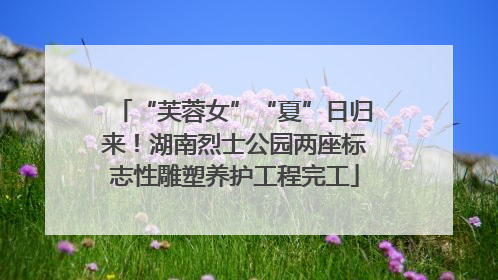 “芙蓉女”“夏”日归来！湖南烈士公园两座标志性雕塑养护工程完工