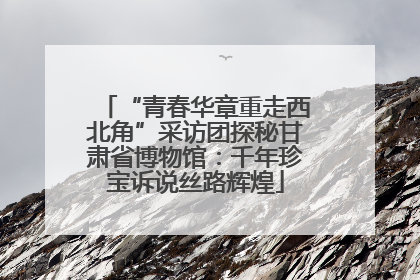 “青春华章重走西北角”采访团探秘甘肃省博物馆：千年珍宝诉说丝路辉煌