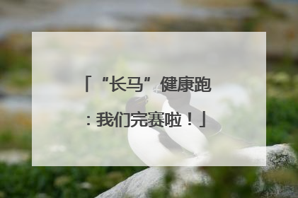 “长马”健康跑：我们完赛啦！