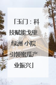 玉门：科技赋能戈壁绿洲 小院引领蜜瓜产业振兴