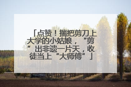 点赞！揣把剪刀上大学的小姑娘，“剪”出非遗一片天，收徒当上“大师傅”