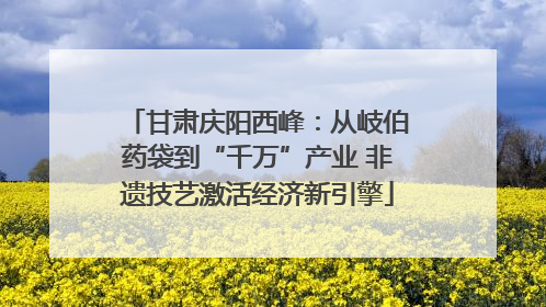 甘肃庆阳西峰：从岐伯药袋到“千万”产业 非遗技艺激活经济新引擎