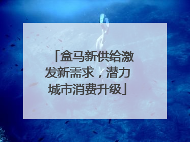 盒马新供给激发新需求，潜力城市消费升级
