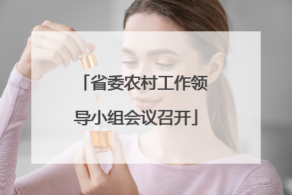 省委农村工作领导小组会议召开