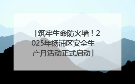 筑牢生命防火墙！2025年杨浦区安全生产月活动正式启动