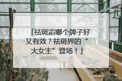 祛斑霜哪个牌子好又有效？祛斑界的“大女主”登场！