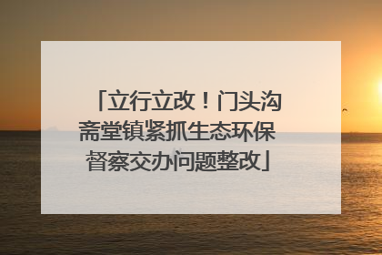立行立改！门头沟斋堂镇紧抓生态环保督察交办问题整改