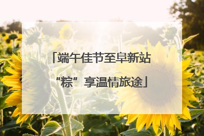 端午佳节至阜新站“粽”享温情旅途