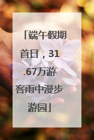 端午假期首日，31.67万游客雨中漫步游园