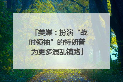 美媒：扮演“战时领袖”的特朗普为更多混乱铺路