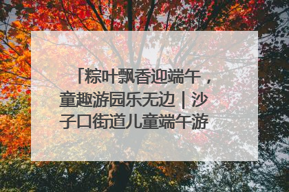 粽叶飘香迎端午，童趣游园乐无边｜沙子口街道儿童端午游园活动圆满落幕