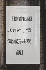 粽香四溢联五社，情满浦沅共欢颜