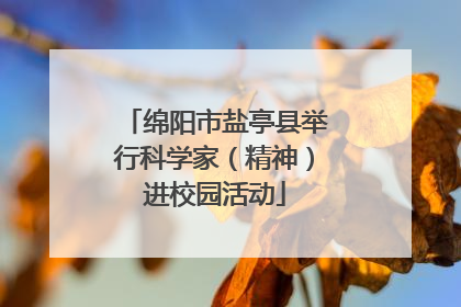 绵阳市盐亭县举行科学家（精神）进校园活动