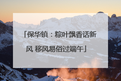 保华镇：粽叶飘香话新风 移风易俗过端午