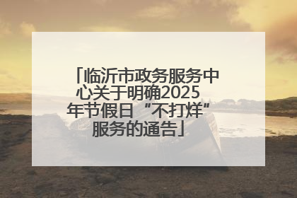 临沂市政务服务中心关于明确2025年节假日“不打烊”服务的通告