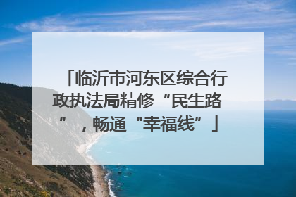 临沂市河东区综合行政执法局精修“民生路”，畅通“幸福线”