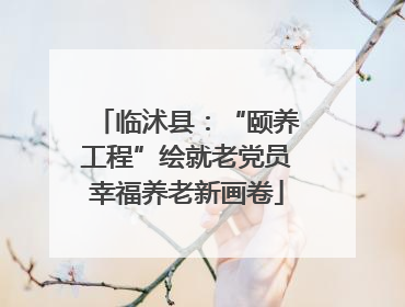 临沭县：“颐养工程”绘就老党员幸福养老新画卷