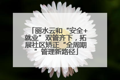 丽水云和“安全+就业”双管齐下，拓展社区矫正“全周期”管理新路径