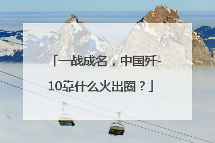 一战成名，中国歼-10靠什么火出圈？