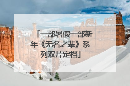 一部暑假一部新年《无名之辈》系列双片定档