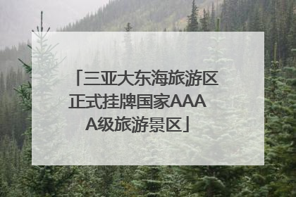 三亚大东海旅游区正式挂牌国家AAAA级旅游景区