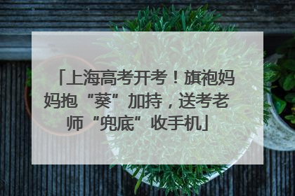 上海高考开考！旗袍妈妈抱“葵”加持，送考老师“兜底”收手机