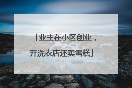 业主在小区创业，开洗衣店还卖雪糕