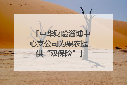 中华财险淄博中心支公司为果农提供“双保险”