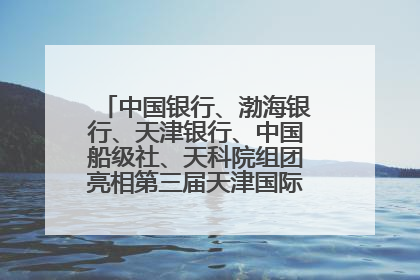中国银行、渤海银行、天津银行、中国船级社、天科院组团亮相第三届天津国际航运展 输出航运服务“中国方案”
