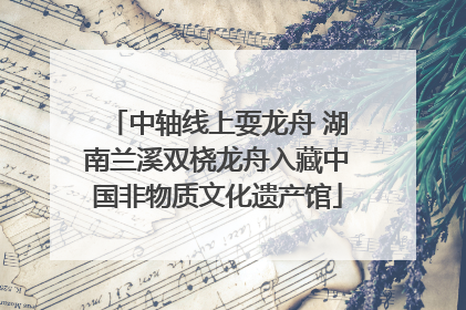 中轴线上耍龙舟 湖南兰溪双桡龙舟入藏中国非物质文化遗产馆
