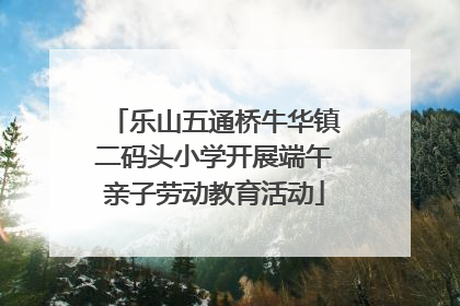 乐山五通桥牛华镇二码头小学开展端午亲子劳动教育活动