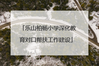 乐山柏杨小学深化教育对口帮扶工作建设