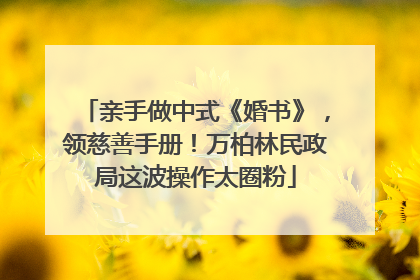 亲手做中式《婚书》，领慈善手册！万柏林民政局这波操作太圈粉