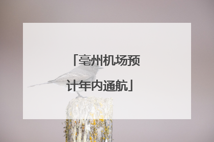 亳州机场预计年内通航