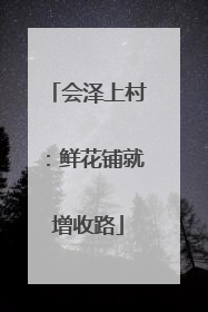 会泽上村：鲜花铺就增收路