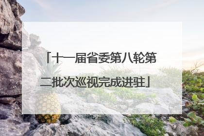 十一届省委第八轮第二批次巡视完成进驻