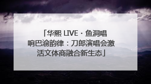 华熙 LIVE・鱼洞唱响巴渝韵律：刀郎演唱会激活文体商融合新生态