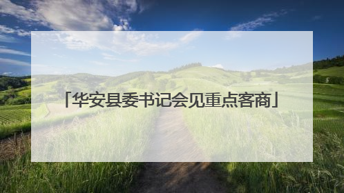 华安县委书记会见重点客商