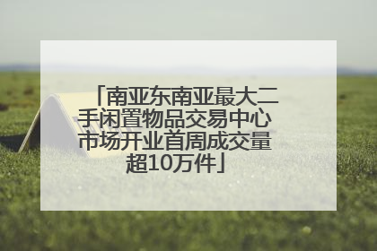 南亚东南亚最大二手闲置物品交易中心市场开业首周成交量超10万件