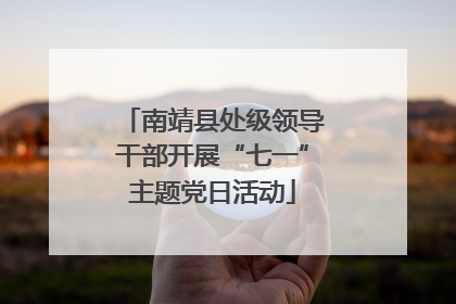 南靖县处级领导干部开展“七一”主题党日活动